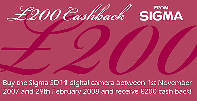 Sigma SD14 £200 Cash Back