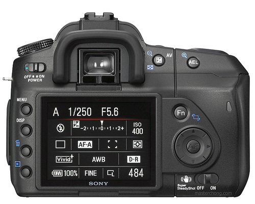 Sony Alpha A200 (dslr a200) Back