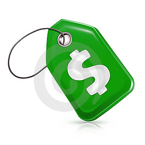 Green price tag